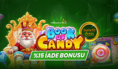 YENİ VE ÖZEL SLOTTAN %15 İADE BONUSU Book of Candy
